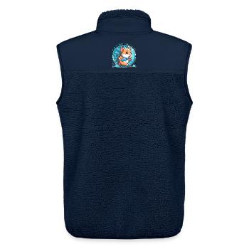 9 to 5? More Like 9 to Die - Unisex Sherpa Gilet by Stanley/Stella - navy - Back - AI Model Male 178 light (178cm)