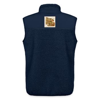 A meeting that could have been an email - Unisex Sherpa Gilet by Stanley/Stella - navy - Back - AI Model Male 178 light (178cm)