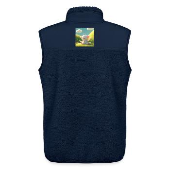 Design  - Unisex Sherpa Gilet by Stanley/Stella - navy - Back - AI Model Male 178 light (178cm)
