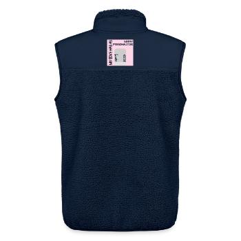 FUNNY BIKE PERSONALITY CYCLING - Unisex Sherpa Gilet by Stanley/Stella - navy - Back - AI Model Male 178 light (178cm)