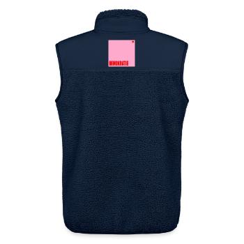 Politik Demokratie Herz - Unisex Sherpaweste von Stanley/Stella - Navy - Hinten - AI Model Male 178 light (178cm)