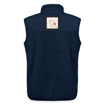 Favorite season fall of the patriarchy - poster - Unisex Sherpaweste von Stanley/Stella - Navy - Hinten - AI Model Male 178 light (178cm)