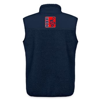 Katzenchor - Unisex Sherpaweste von Stanley/Stella - Navy - Hinten - AI Model Male 178 light (178cm)