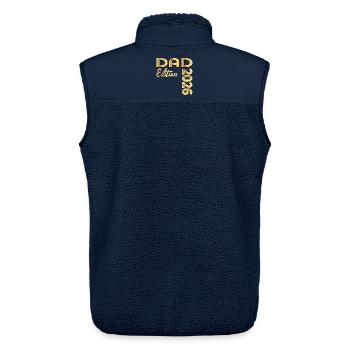 DAD 2026 BABY ANNOUNCEMENT - Unisex Sherpa Gilet by Stanley/Stella - navy - Back - AI Model Male 178 light (178cm)