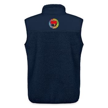 no pasaran 161 - Unisex Sherpaweste von Stanley/Stella - Navy - Hinten - AI Model Male 178 light (178cm)