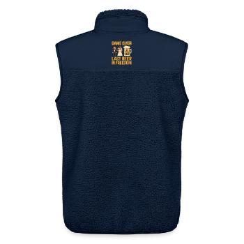 Game Over Letztes Bier in Freiheit - Unisex Sherpaweste von Stanley/Stella - Navy - Hinten - AI Model Male 178 light (178cm)