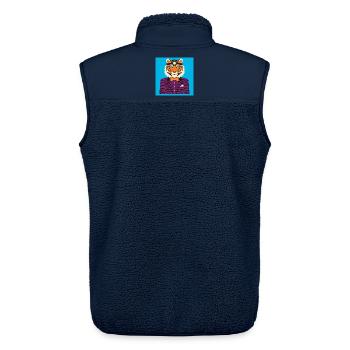 HUMAN TIGER - baby & kids - Veste sans manches sherpa unisexe Stanley/Stella - marine - Dos - AI Model Male 178 light (178cm)