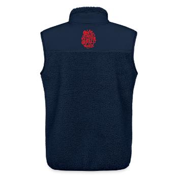 Give Thanks With A Grateful Heart - Unisex Sherpaweste von Stanley/Stella - Navy - Hinten - AI Model Male 178 light (178cm)