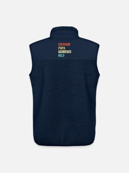Papa couvreur - Veste sans manches sherpa unisexe Stanley/Stella - marine