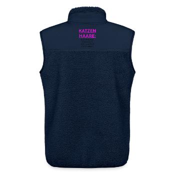 KATZENHAARE - Accessoire das zu jedem Outfit passt - Unisex Sherpaweste von Stanley/Stella - Navy - Hinten - AI Model Male 178 light (178cm)