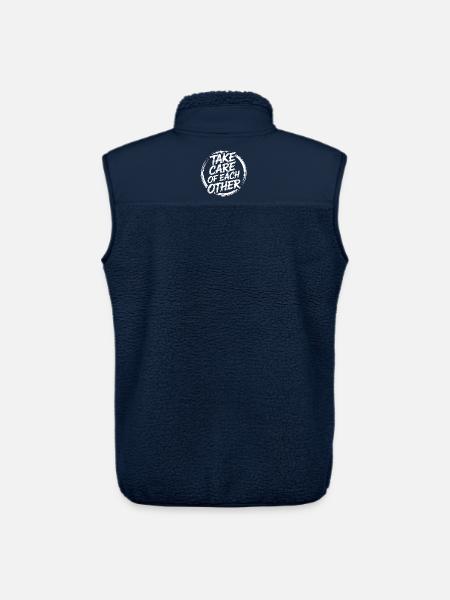 Take care of each other - Unisex Sherpa Gilet by Stanley/Stella - navy