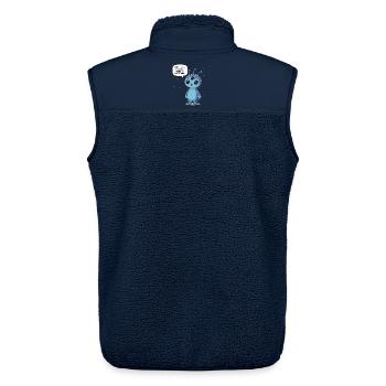 Niedlicher Alien: Statement - Alles hinterfragen - Unisex Sherpaweste von Stanley/Stella - Navy - Hinten - AI Model Male 178 light (178cm)