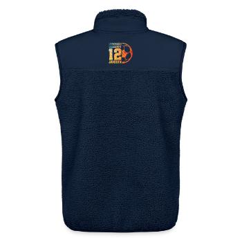 12. Geburtstag 12 Jahre Junge Kinder Fußball - Unisex Sherpaweste von Stanley/Stella - Navy - Hinten - AI Model Male 178 light (178cm)
