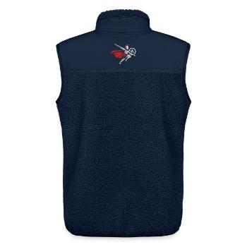 Spartan Spear Jump Maskottchen Spartan Strike - Unisex Sherpaweste von Stanley/Stella - Navy - Hinten - AI Model Male 178 light (178cm)
