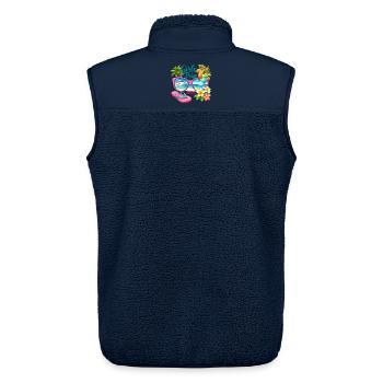 Voyage entre filles Vacances en croisière 2026 - Veste sans manches sherpa unisexe Stanley/Stella - marine - Dos - AI Model Male 178 light (178cm)