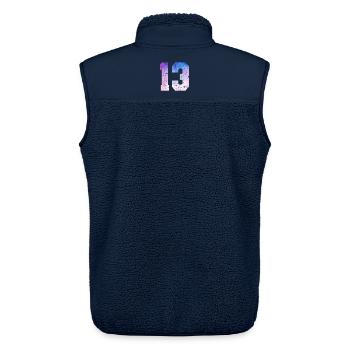 Ausgabe 13 – 13. Jubiläumsgeschenk - Unisex Sherpaweste von Stanley/Stella - Navy - Hinten - AI Model Male 178 light (178cm)