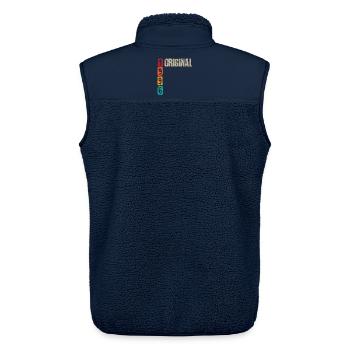 Vintage 1996 - Unisex Sherpaweste von Stanley/Stella - Navy - Hinten - AI Model Male 178 light (178cm)