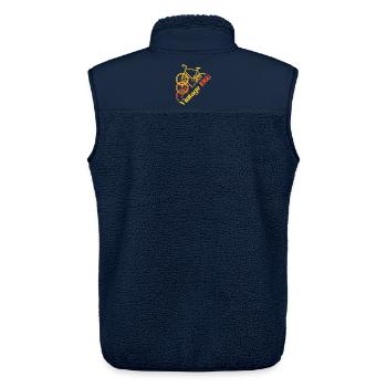 Vintage 1966 - Unisex Sherpaweste von Stanley/Stella - Navy - Hinten - AI Model Male 178 light (178cm)