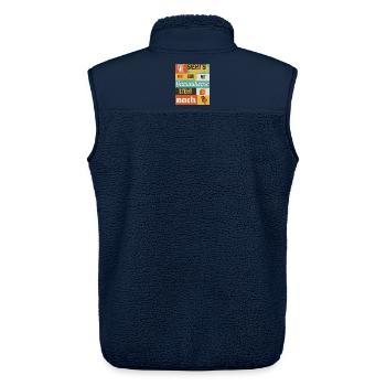Gummihopse Spruch Retro Design - Unisex Sherpaweste von Stanley/Stella - Navy - Hinten - AI Model Male 178 light (178cm)