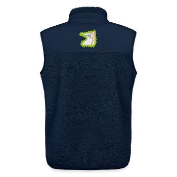 Kickschuss Fußballer Stürmer - Unisex Sherpaweste von Stanley/Stella - Navy - Hinten - AI Model Male 178 light (178cm)