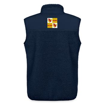 Baden Herz Quadrat - Unisex Sherpaweste von Stanley/Stella - Navy - Hinten - AI Model Male 178 light (178cm)