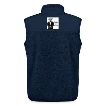 Limitierter Eintritt: Hai im Smoking - Unisex Sherpaweste von Stanley/Stella - Navy - Hinten - AI Model Male 178 light (178cm)