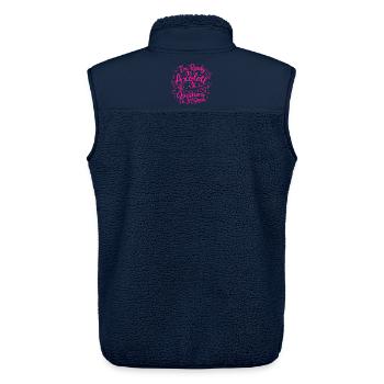 Ready to Axolotl Questions in 3rd Grade - Cute - Unisex Sherpa Gilet by Stanley/Stella - navy - Back - AI Model Male 178 light (178cm)