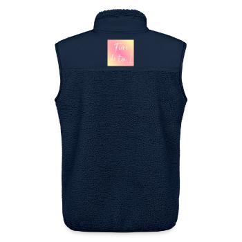 Fière de toi - Veste sans manches sherpa unisexe Stanley/Stella - marine - Dos - AI Model Male 178 light (178cm)