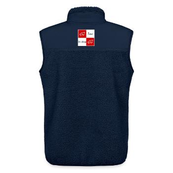 Zeit für Wandel Elektroauto - Unisex Sherpaweste von Stanley/Stella - Navy - Hinten - AI Model Male 178 light (178cm)