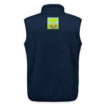 Baumdurchbruch Pop Art Waldszene - Unisex Sherpaweste von Stanley/Stella - Navy - Hinten - AI Model Male 178 light (178cm)
