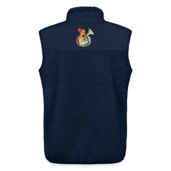 Tuba Player Vintage Look - Unisex Sherpa Gilet by Stanley/Stella - navy - Back - AI Model Male 178 light (178cm)