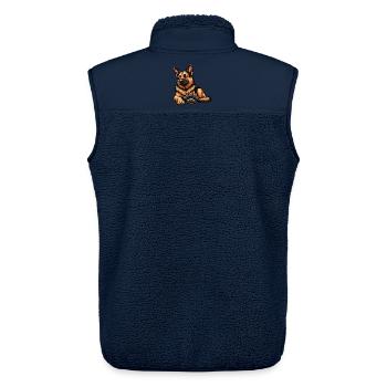 German Shepherd Shepherd Dogs Shepherd Dogs - Unisex Sherpa Gilet by Stanley/Stella - navy - Back - AI Model Male 178 light (178cm)