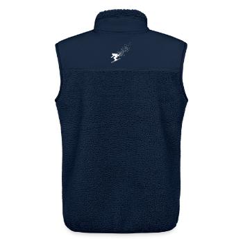 Skifahren Skifahrer Ski Skiurlaub  - Unisex Sherpaweste von Stanley/Stella - Navy - Hinten - AI Model Male 178 light (178cm)