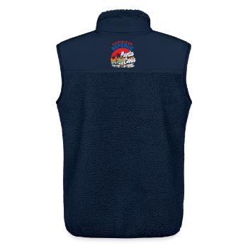 Dominikanische Republik Flagge Dom Rep Stolz - Unisex Sherpaweste von Stanley/Stella - Navy - Hinten - AI Model Male 178 light (178cm)