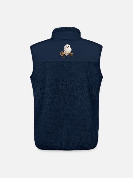 Saphireule auf einem goldenen Schlüssel - Unisex Sherpaweste von Stanley/Stella - Navy