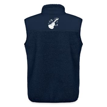 Ukulele Grafik - Unisex Sherpaweste von Stanley/Stella - Navy - Hinten - AI Model Male 178 light (178cm)