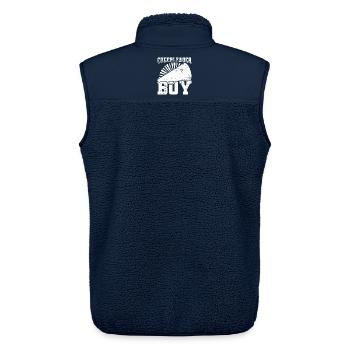 Cheerleader Boy - Unisex Sherpaweste von Stanley/Stella - Navy - Hinten - AI Model Male 178 light (178cm)