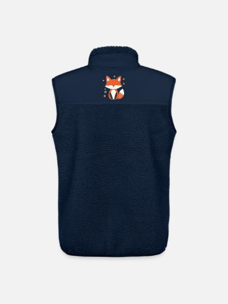 Fox and Stars - Unisex Sherpa Gilet by Stanley/Stella - navy