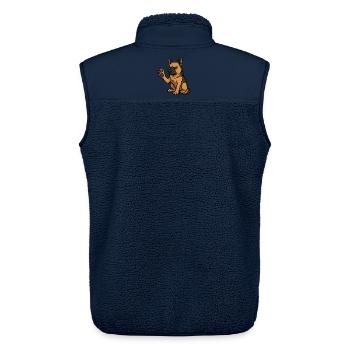 German Shepherd Shepherd Dogs Shepherd Dogs - Unisex Sherpa Gilet by Stanley/Stella - navy - Back - AI Model Male 178 light (178cm)