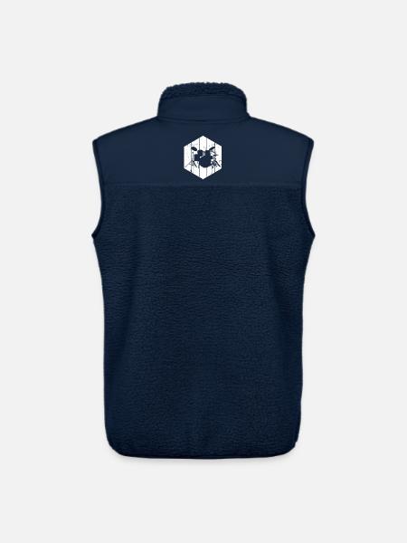 Drum Set Drawing - Unisex Sherpa Gilet by Stanley/Stella - navy