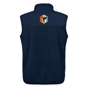 Karate Girl Zeichnung - Unisex Sherpaweste von Stanley/Stella - Navy - Hinten - AI Model Male 178 light (178cm)