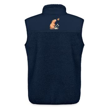 Capybara Schmetterling - Unisex Sherpaweste von Stanley/Stella - Navy - Hinten - AI Model Male 178 light (178cm)