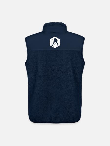Hockey Player Sketch - Unisex Sherpa Gilet by Stanley/Stella - navy