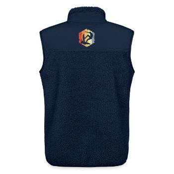 Vintage Surfing - Unisex Sherpa Gilet by Stanley/Stella - navy - Back - AI Model Male 178 light (178cm)