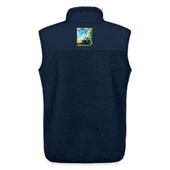 Traktor im Feld Ohne Uns Geht Es Nicht - Unisex Sherpaweste von Stanley/Stella - Navy - Hinten - AI Model Male 178 light (178cm)