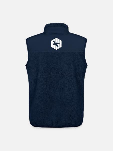 Airplanes Sketch - Unisex Sherpa Gilet by Stanley/Stella - navy