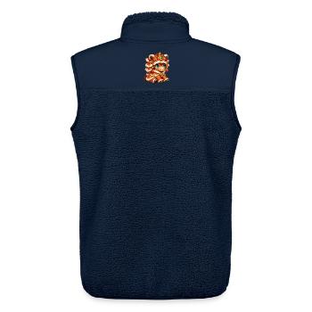 Chinesisches Neujahr Pferd 2026 - Unisex Sherpaweste von Stanley/Stella - Navy - Hinten - AI Model Male 178 light (178cm)