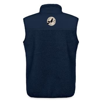 Halloween Fuchs Hexe Vintage Vollmond Motiv - Unisex Sherpaweste von Stanley/Stella - Navy - Hinten - AI Model Male 178 light (178cm)