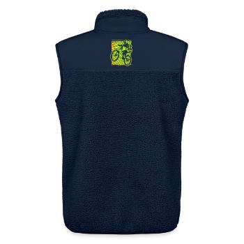 Mountainbiker ► Mountainbike ► MTB Biker Fahrrad - Unisex Sherpaweste von Stanley/Stella - Navy - Hinten - AI Model Male 178 light (178cm)