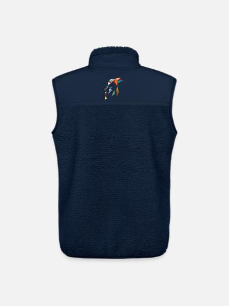 Frauengesicht - Unisex Sherpaweste von Stanley/Stella - Navy